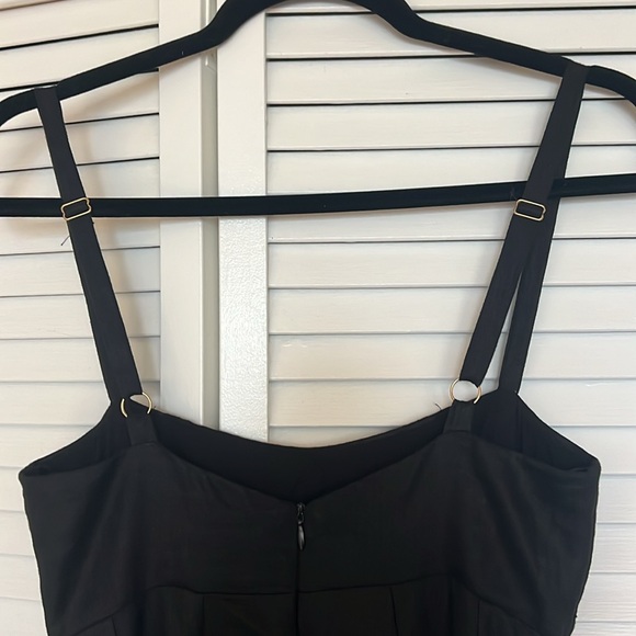 NWT DISSH - ROSS BLACK LINEN MIDI DRESS - Picture 6 of 8